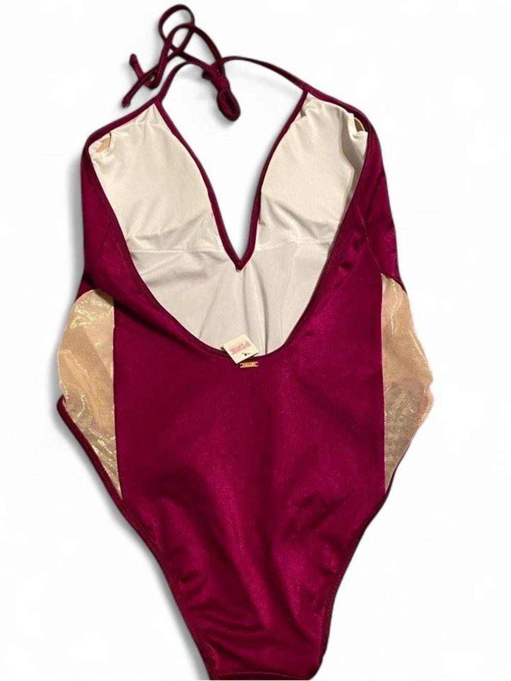 Victoria's Secret Pink Metallic Fuchsia Onepiece Bathing Suit - Picture 3 of 6